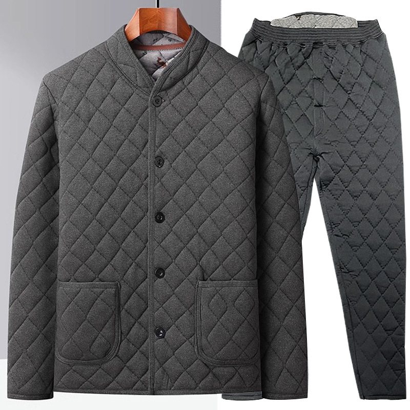 Dad's cotton-padded suit for the elderly thickened cold-proof inner cotton-padded jacket for the elderly grandfather cotton-padded jacket cotton-padded trousers thermal underwear for men