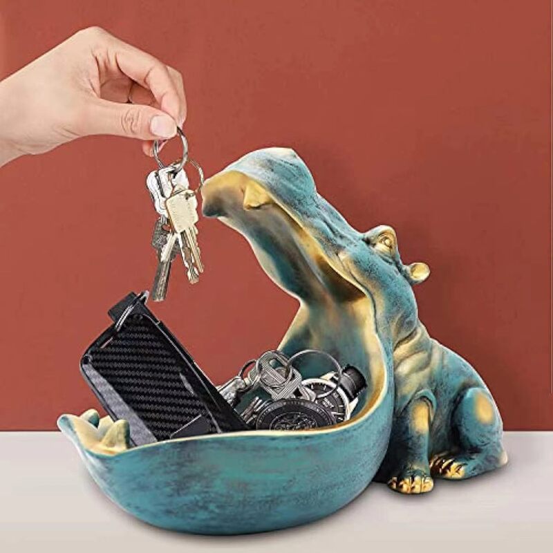 Cross-border New Hippo Statue Household Fun Big Mouth Candy Plate Key Bowl Living Room Resin Decoration Atmosphere Decoration Cross-border New Hippo Statue Household Fun Big Mouth Candy Plate Key Bowl Living Room Resin Decoration Atmosphere Decoration