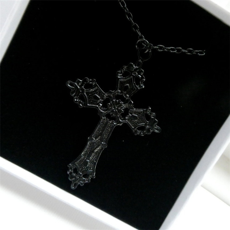 Casual Cool Style Cross Alloy Plating Unisex Pendant Necklace display picture 4