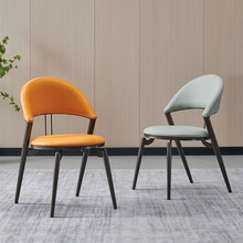 意式餐椅靠背椅现代轻奢设计师凳子家用餐厅创意艺术椅子厂家批发
