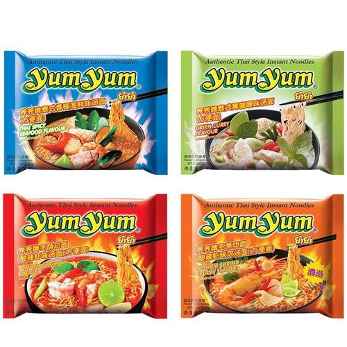 Thailand Yumyum Yangyang brand Tom Yum Instant Noodles 5 packs spicy and sour shrimp soup seafood mix instant noodles