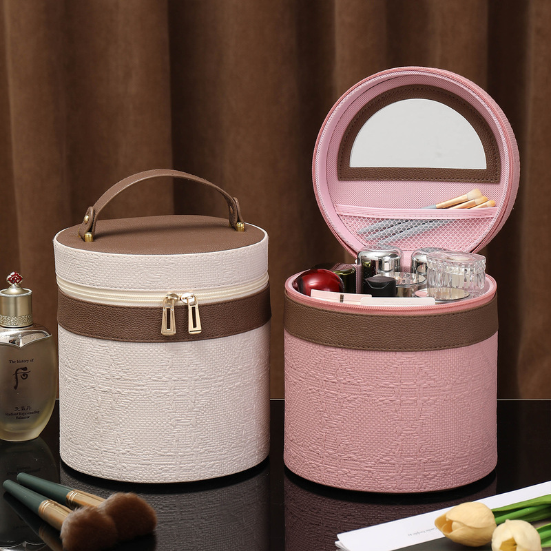 Fashionable High-Value New Cosmetic Bag, Three-Dimensional Non-Collapse Portable Large-Capacity Travel Toiletry Bag Pu Storage Bag Processing