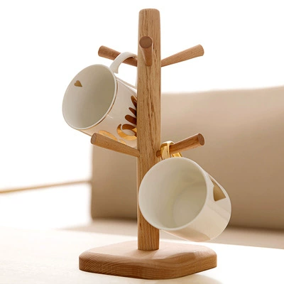 Wooden creative glass holder, storage system, tea cup, drying rack