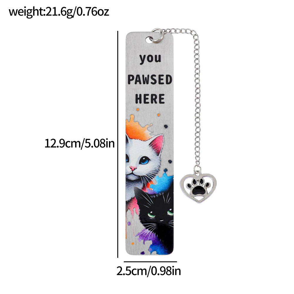 Amazon venta caliente interesante gatito perro marcadores adorables diseño de contraste de color blanco y negro marcadores de acero inoxidable fabricantes al por mayor