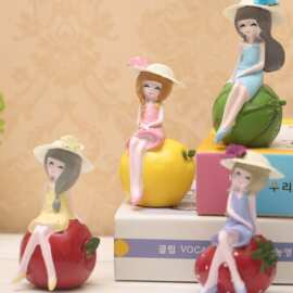 新款水果娃娃田园创意家居装饰品酒柜客厅卧室隔板电视柜摆件摆设