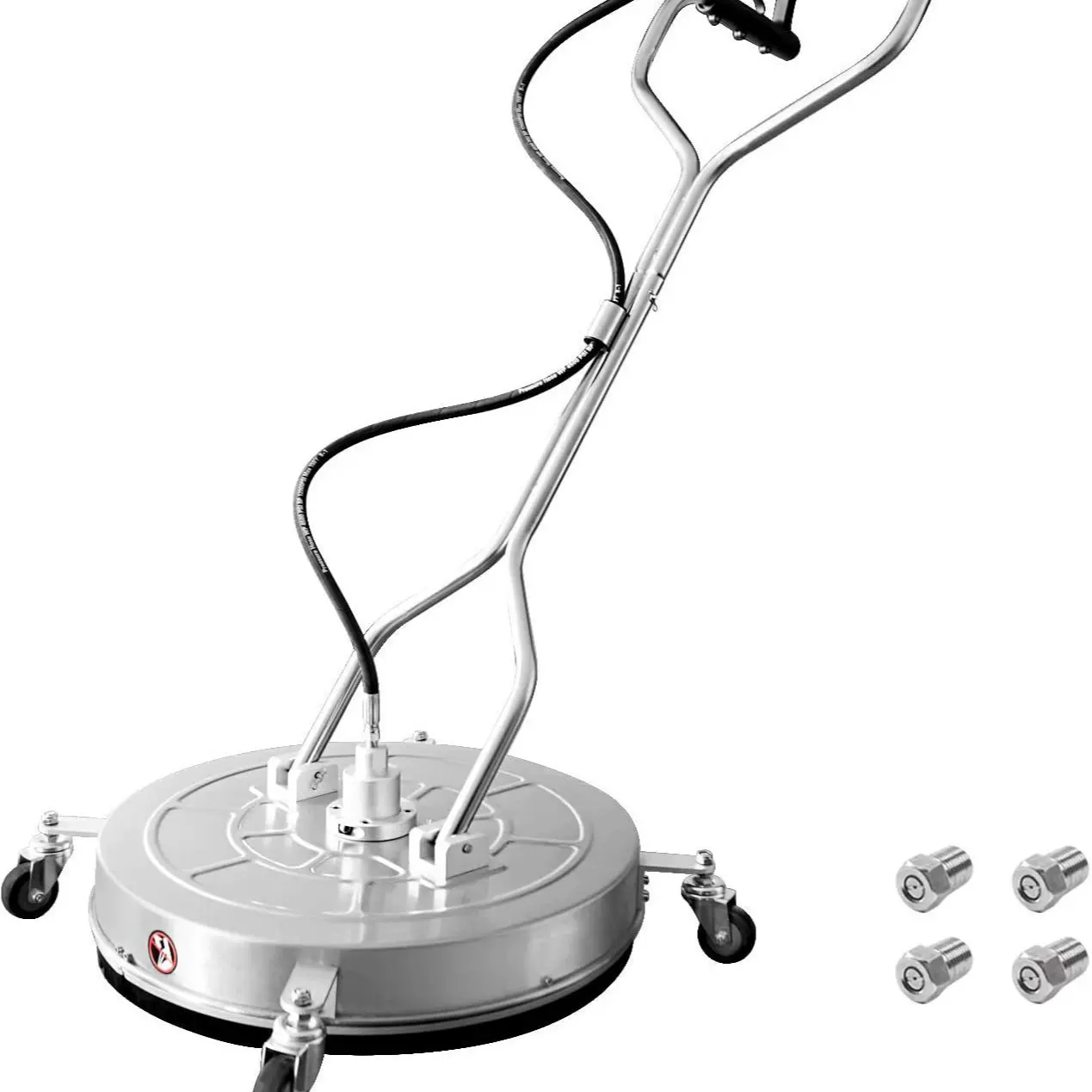 24寸不锈钢洗地盘高压清洗机洗车机附件移动路面清洗器刷地专用