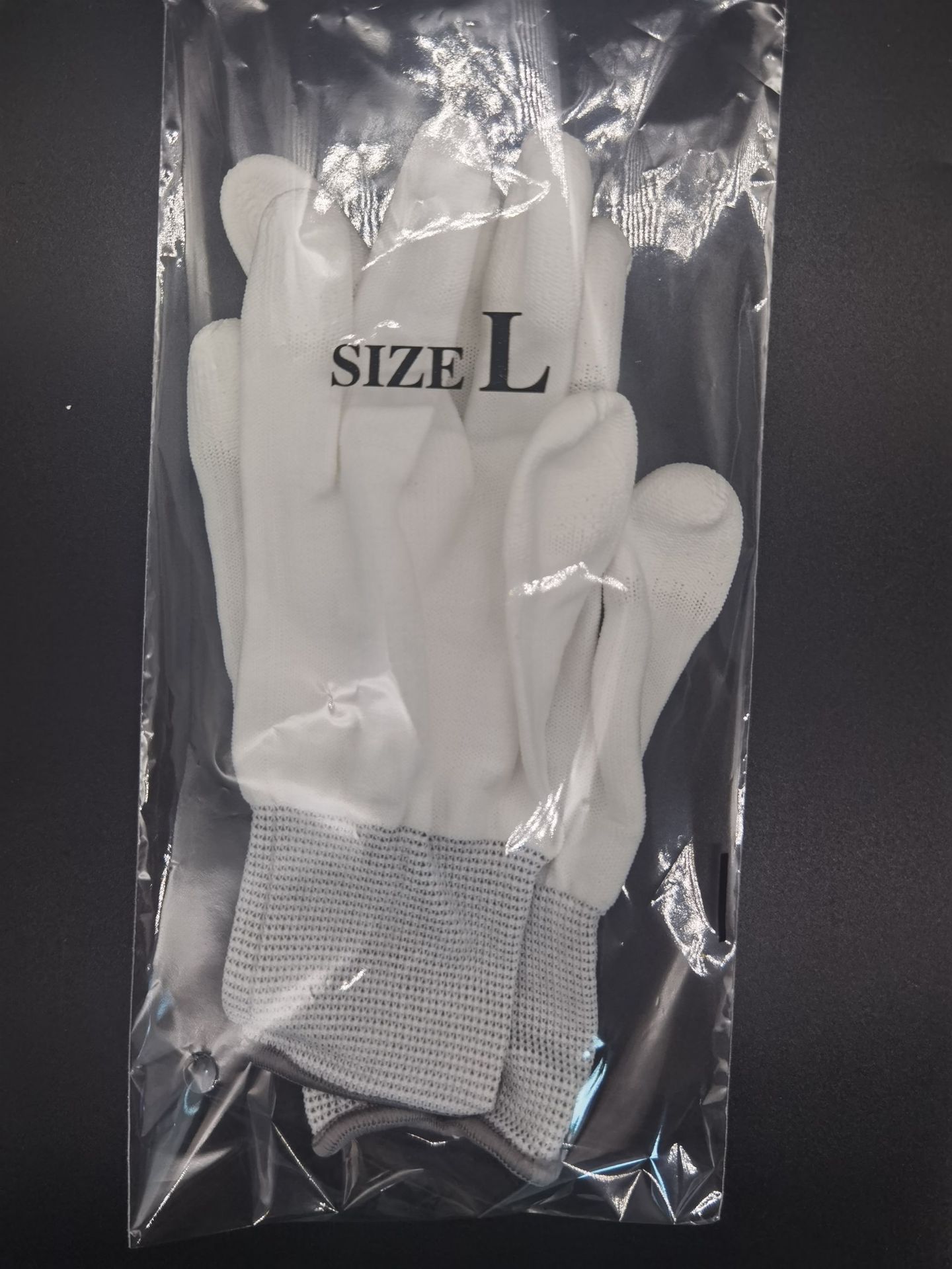 PU recubierto de dedos guantes recubiertos guantes revestidos guantes de trabajo antiestáticos libres de polvo blanco resistentes al desgaste guantes de seguro laboral al por mayor