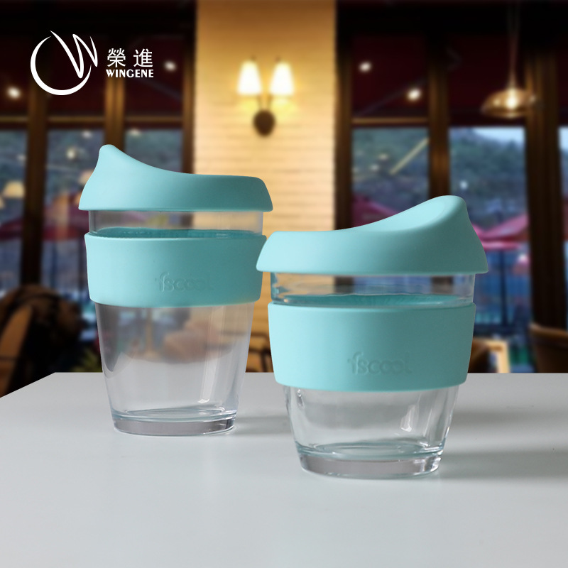 New creative high boron glass cup with custom logo
