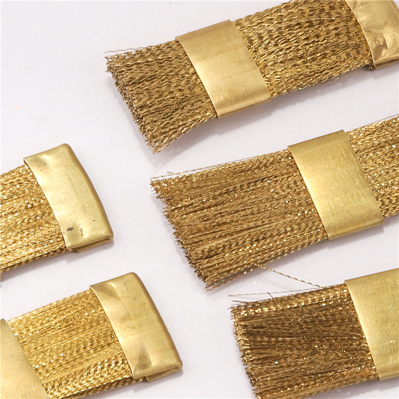 Cepillo de limpieza de la cabeza de pulido de uñas transfronterizo cabeza de pulido cepillo de polvo cepillo de alambre de cobre cifrado cepillo de placa de cobre cepillo plano