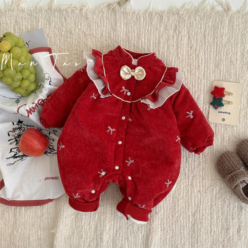 Ropa de bebé Ropa de otoño e invierno Ropa de una pieza de año nuevo para bebés y niños pequeños