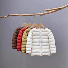 90绒中大童儿童加厚羽绒内胆校服神器内搭2025新款短款圆领羽绒服