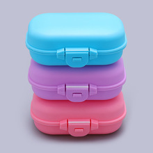 彩色便携式折叠老花镜盒 男女款糖果色翻盖塑料眼镜盒 收纳盒批发