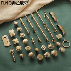 Antique bronze brass handles for redwood wardrobe furniture cabinet handles single hole drawer retro new Chinese style copper handles