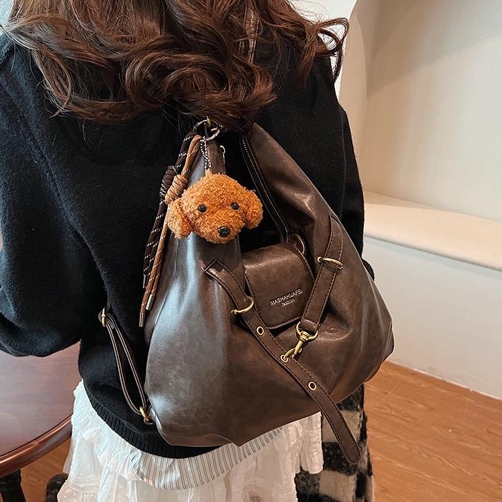 Yadan estilo retro mochila para mujeres 2024 nuevo estilo versátil pequeña función mochila de viaje al trabajo tote