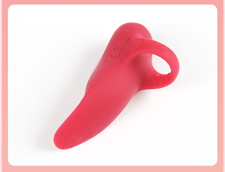 Vibrating Finger Sleeve, Silicone Tongue-Style Vibrator, Button Control, Couples Stimulation Toy — detail image 18