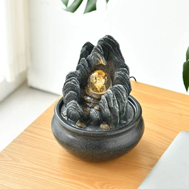 流水摆件;树脂工艺品;客厅落地摆件