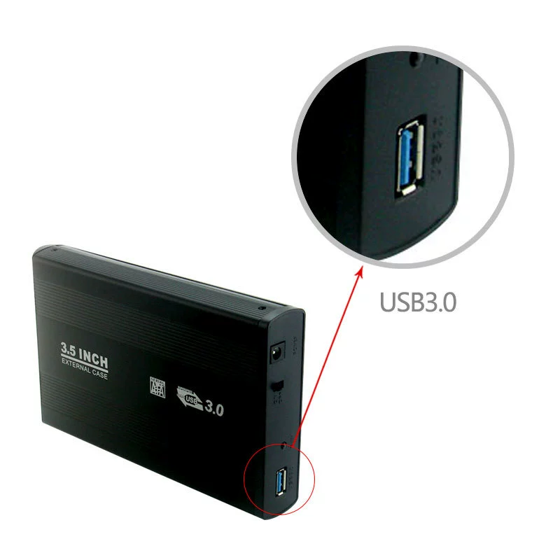 Корпус внешнего HDD на 3.5 дюйма SATA к USB 3.0 U35E3.0, алюминиевый сплав, варианты для США/ЕС