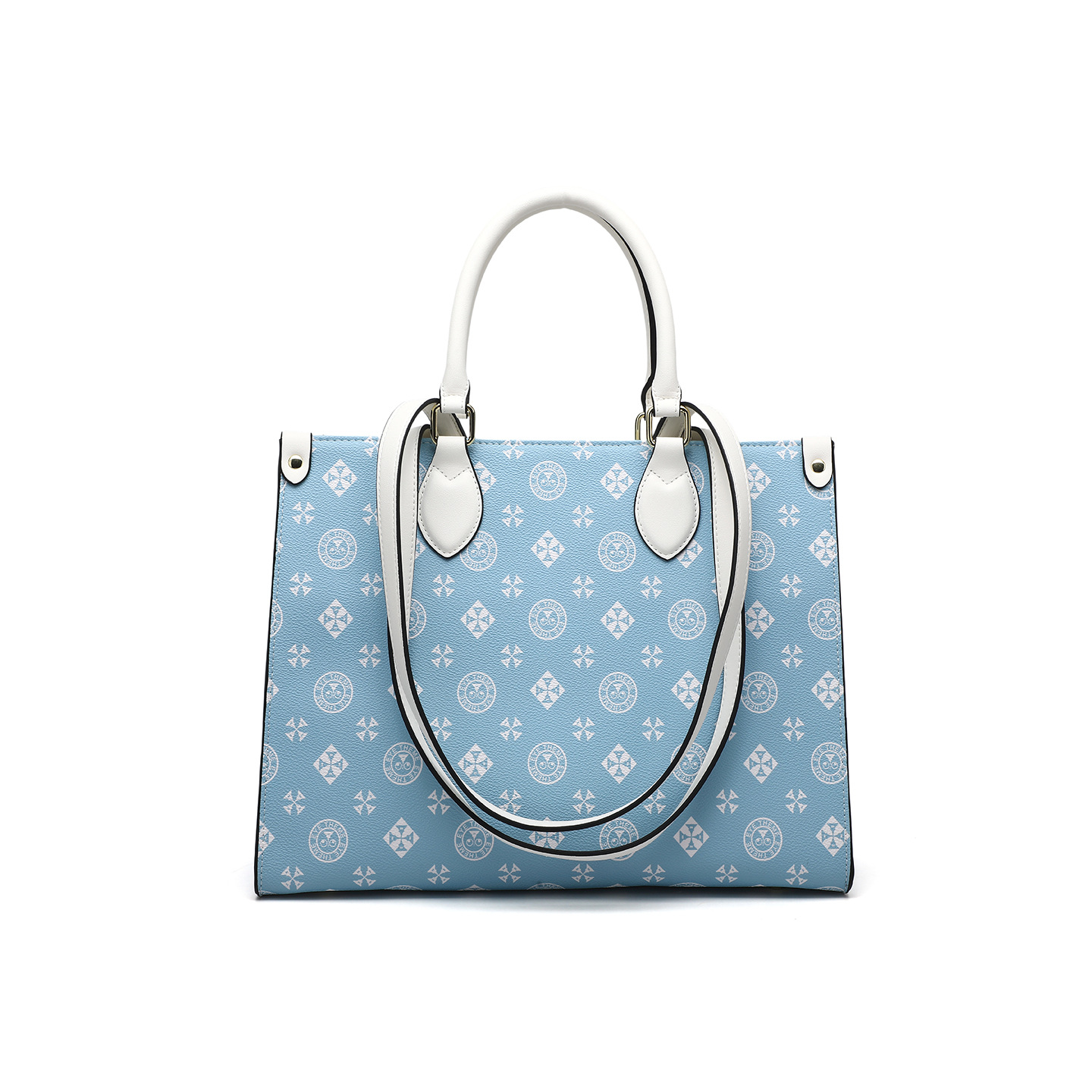 Bolsa de almacenamiento de oficina de alta capacidad de moda damas bolsas de archivo impresa PVC desgaste tote brazalete 2852 #