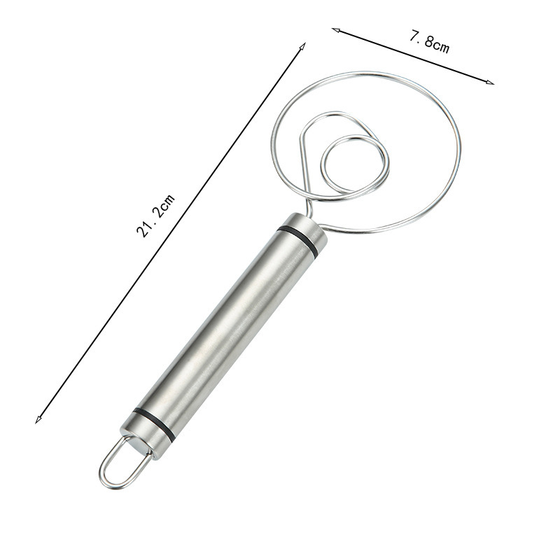 Stainless Steel Wooden Handle Flour Mixer Non-Stick Quick And Dough Maker Kitchen Whisk Coil Egg Beater_voghion.com