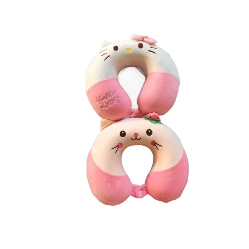 Memory Foam U-Shaped Pillow Cartoon Neck Pillow Airplane Travel Headrest Portable Car Student Cervical Spine Pillow Cushion
