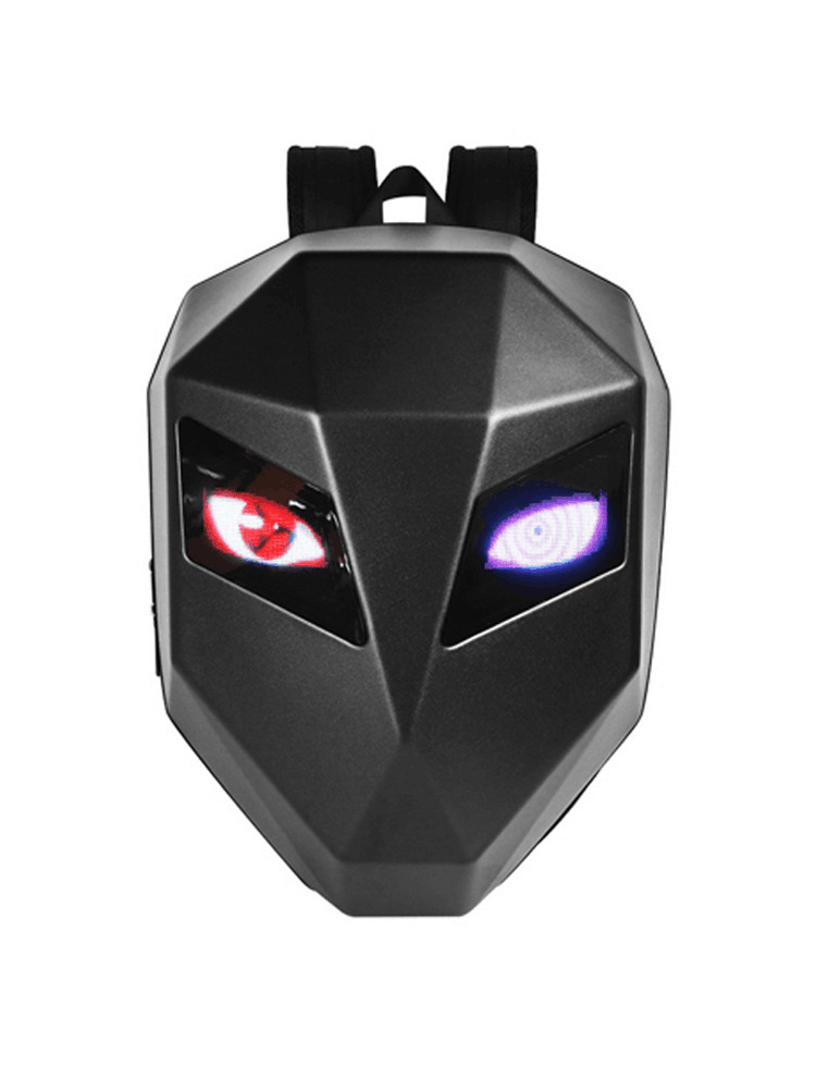 Iron Man motocicleta mochila Bluetooth LED luminoso casco de la motocicleta cáscara dura impermeable ojo luminoso bolsa