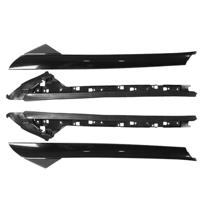 and Right Pair – Şüşə kənarı xromları/moldingləri - black-left-and-right-4-pieces