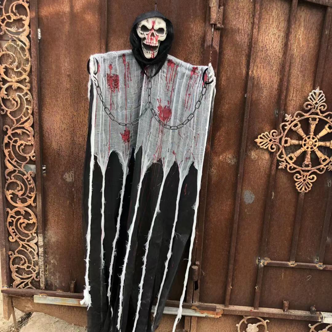 Halloween esqueleto colgante fantasma sangre esqueleto accesorios transfronterizos comercio electrónico casa embrujada bar esqueleto hueso colgante fantasma hombre