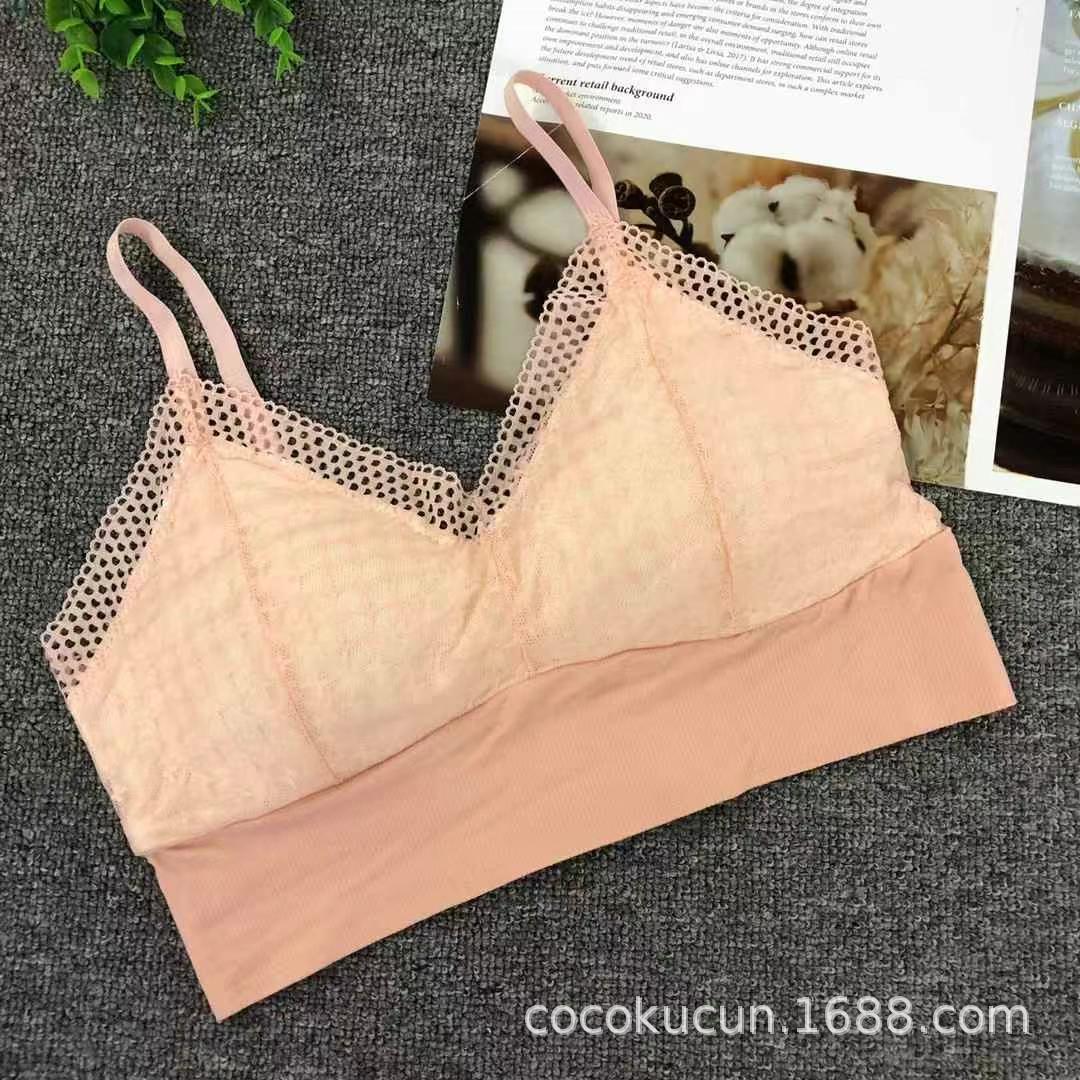 Nuevo encaje sin costuras hermosa espalda envuelta pecho sin anillo de acero ropa interior chaleco de cintura ropa interior sexy para mujeres