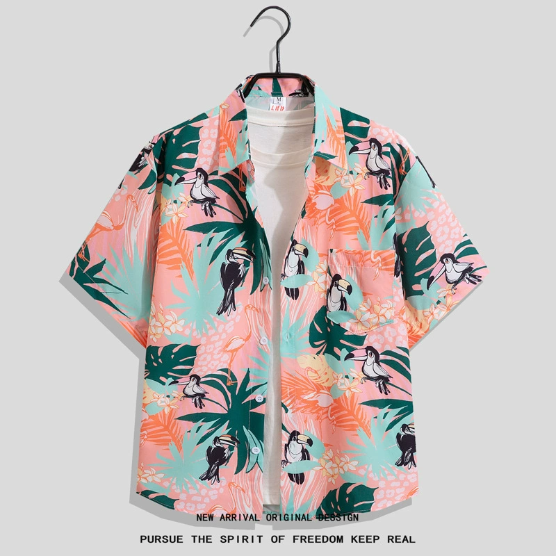 Рубашка Summer oversize хип‑хоп короткий рукав, унисекс, свободный крой (размеры до 4XL)