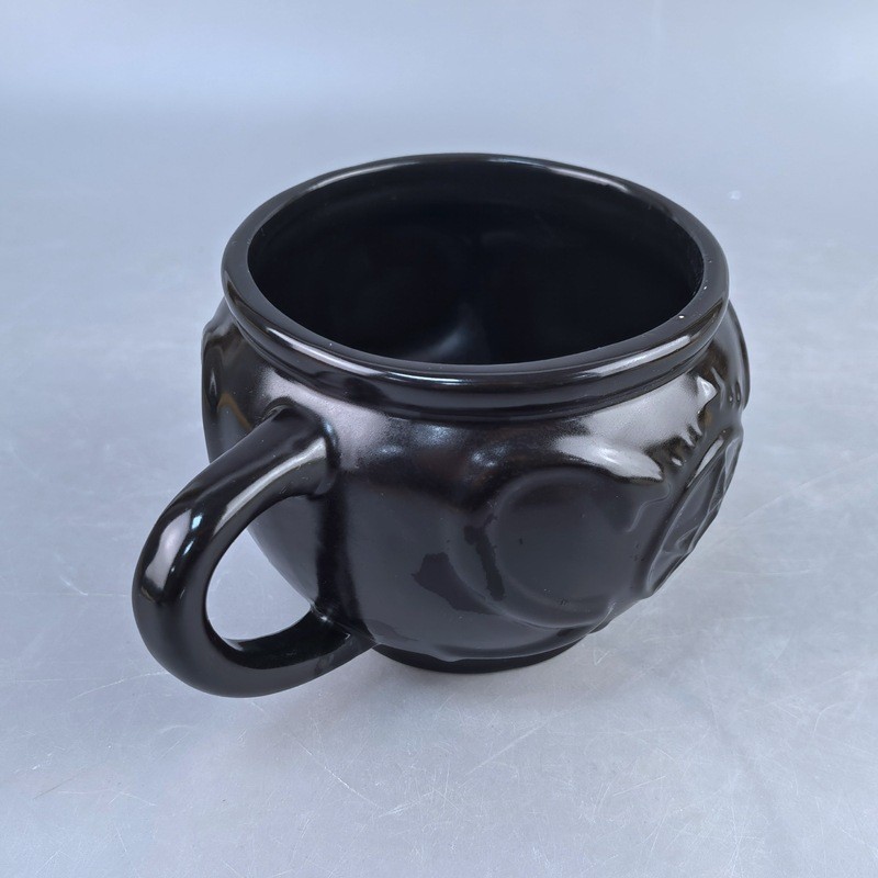 Creativo relieve araña pentagrama copa de bruja copa de crisol copa de café de bruja de Halloween taza de cerámica transfronteriza