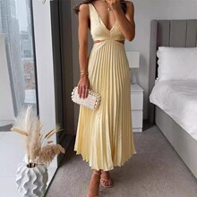 C 98022 Elegant V-Neck Backs Dress ��������ȹ �羳ŷ