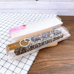 Rectangular strawberry baking packaging box Oreo magic wand blister box long puff sushi cake roll packaging
