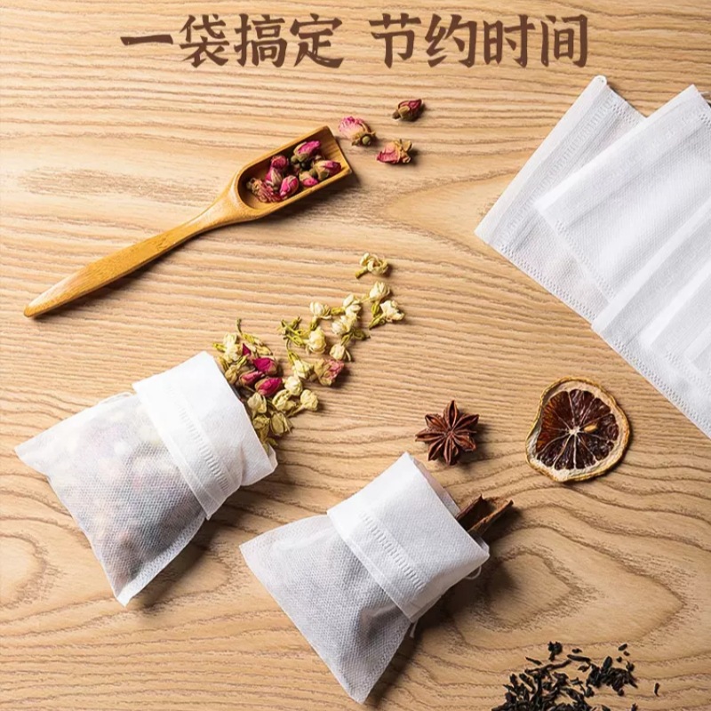Bolsa de té con cordón desechable no tejido bolsa de filtro de escoria bolsa de baño de pies estofado bolsa de Medicina China té perfumado té bolsa de té