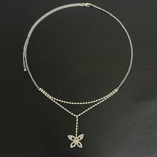 Sweet and cool street photography fashion versatile beach diamond waist jewelry accessories full of diamonds shiny sexy European and American waist chain for women