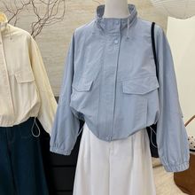 外套女春秋2025新款小个子宽松休闲早春气质洋气短款工装几颗氨纶