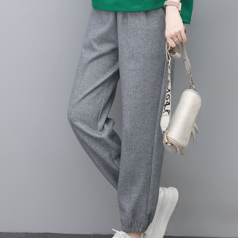 Mother's Spring and Autumn Casual Fashion Sweatpants Sports Pants 2024 New Middle-aged Women's Women's Thin Pants with Loosening Waist