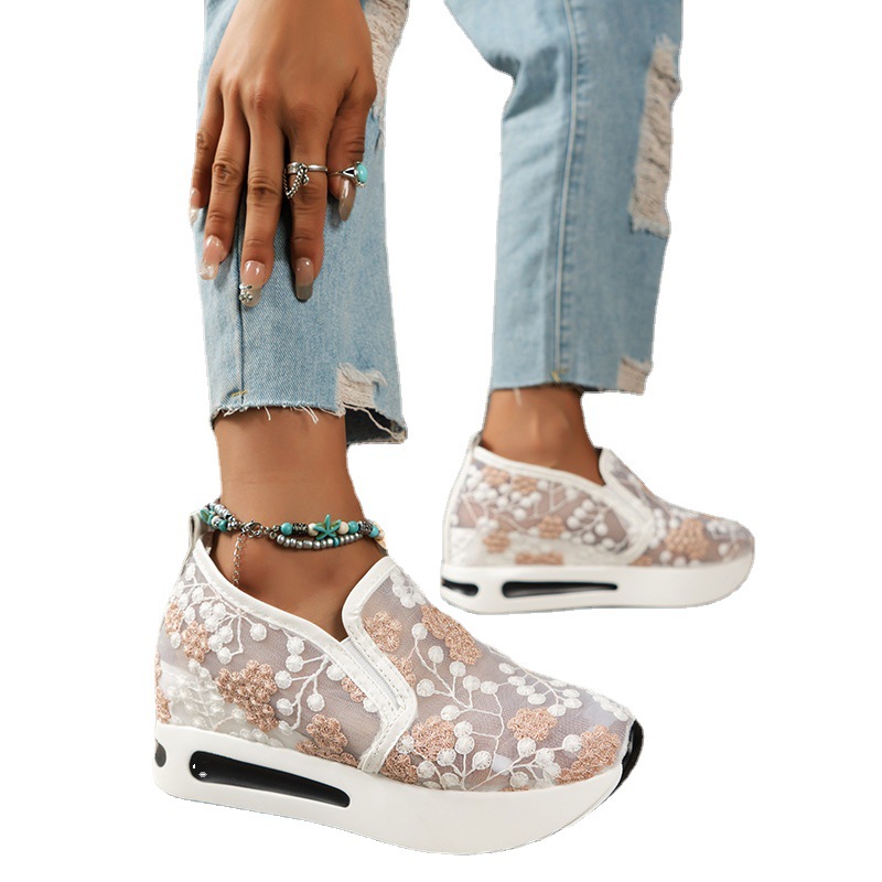 Freizeitschuhe für Damen, Tennisschuhe, Turnschuhe, Stoff, Gummisohle, Stoßdämpfung, leicht zu reinigendes Schuhwerk_voghion.com