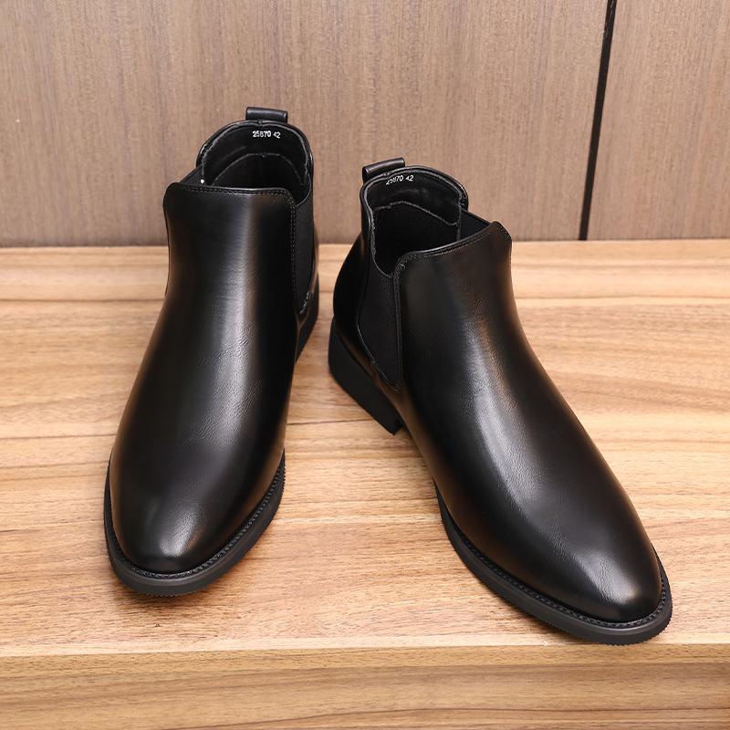 Botas vintage Botas puntiagudas para hombre Botas de piel talla grande_voghion.com