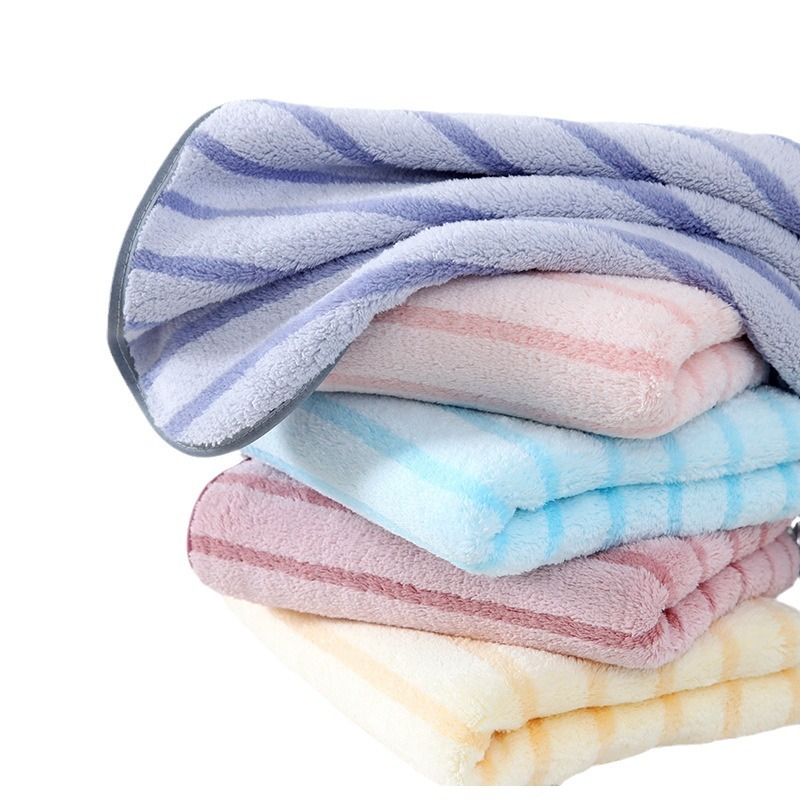 Absorvente, mais macio que algodão puro, secagem rápida, ideal para lavar o rosto, secar o cabelo e outros cuidados pessoais. Feito em fleece coral para banho._voghion.com