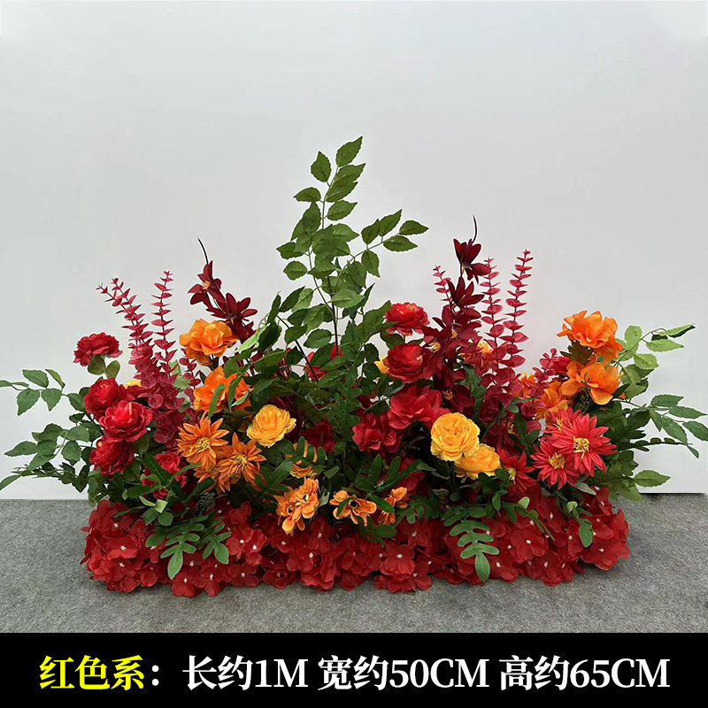 新商品の結婚祝いの大きいタイプの花を並べて絹の花の完成品の装飾をシミュレーションします。|undefined