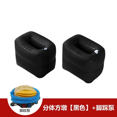 Other Automotive Interior Supplies: Rear Seat, Inflatable Footrest for - split-square-pier-black-2-pieces-foot-pump