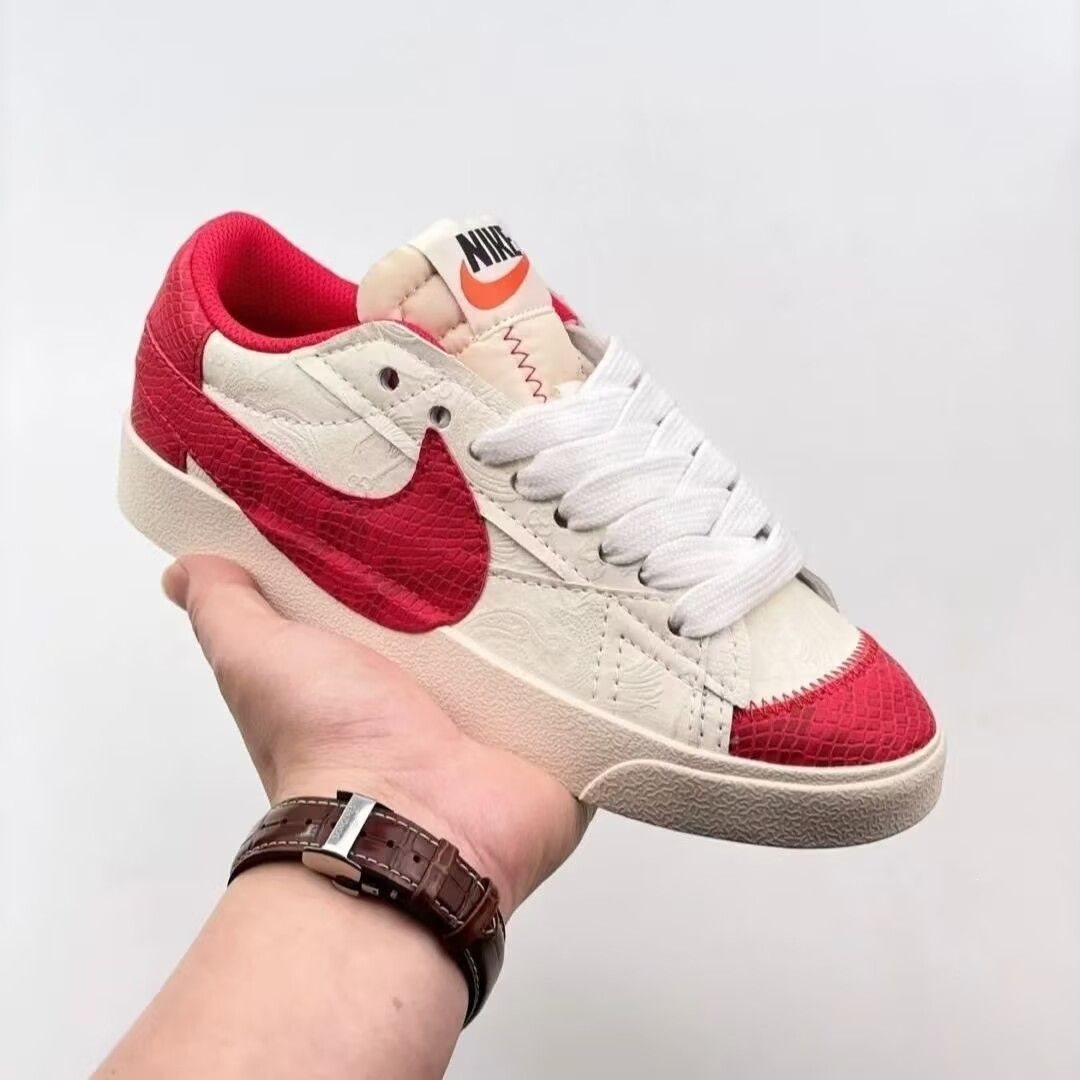 Pure original limited edition Blazer Trailblazer men's and women's snake print casual large hook black snake couple sports sneakers versatile