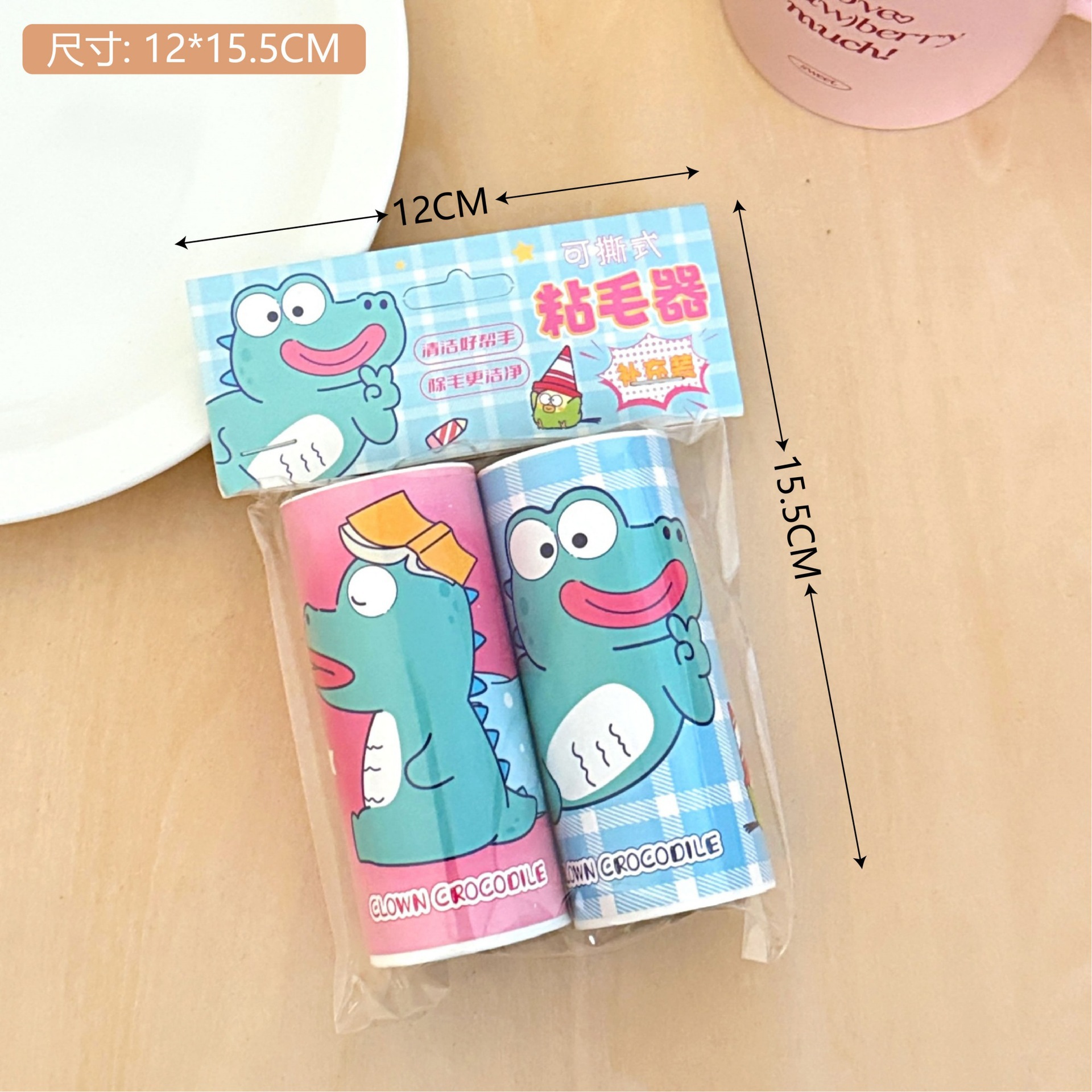 Crayón pequeño nuevo autorizado conjunto de pegador de pelo de alumno rodillo pegador de pelo para mascotas en el hogar artefacto de pegado de pelo