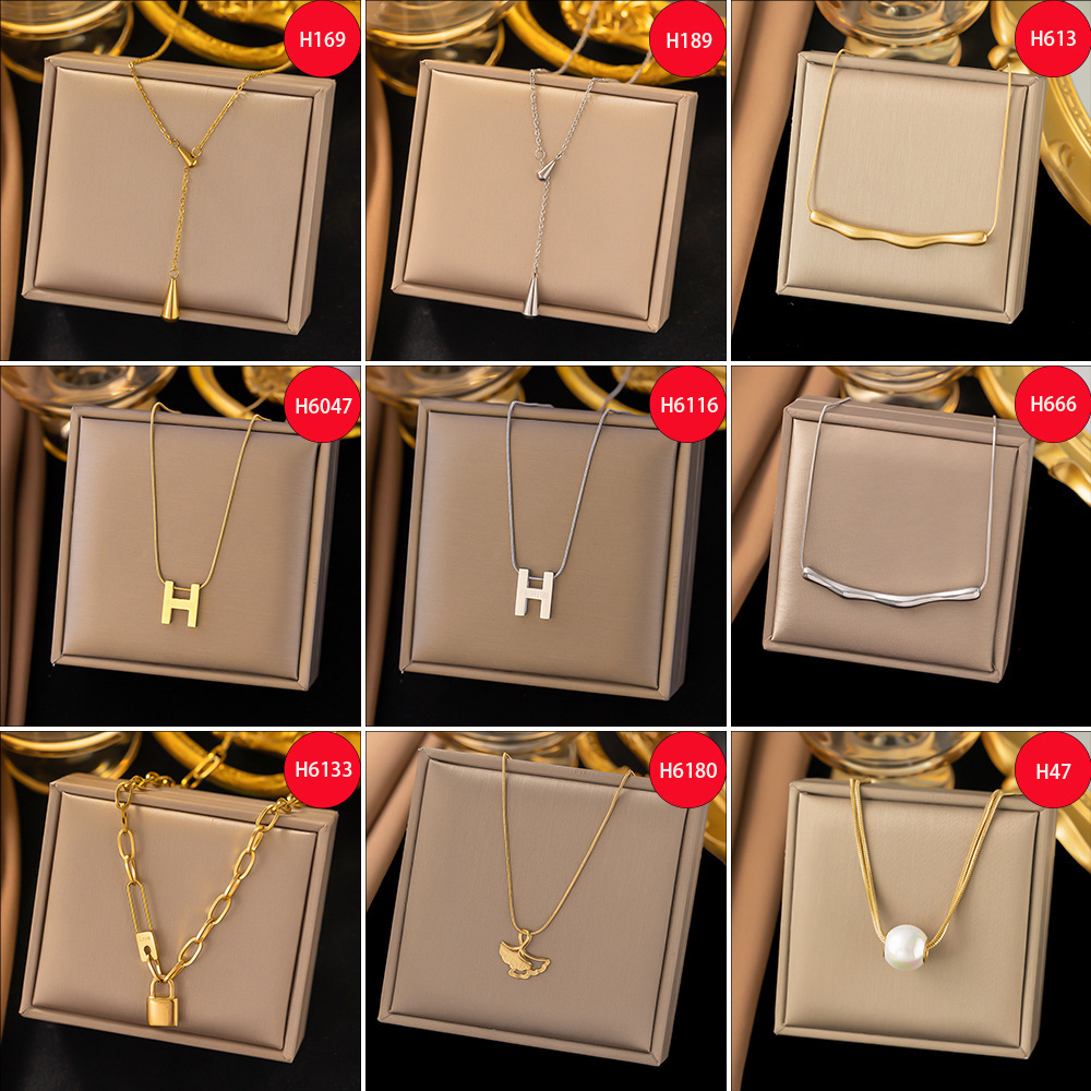 【钛钢项链金色+钢色】女轻奢时尚百搭锁骨链高级感小众爱心项链