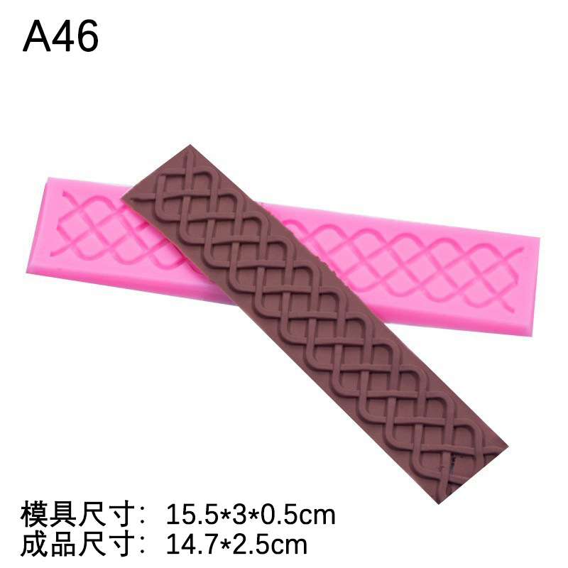 Nudo Giro amor textura de la felpa silicona molde fondant cake Edge Decoración Accesorios herramientas para hornear epoxi