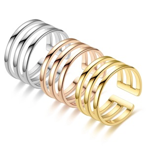 Fashion new adjustable titanium steel hollow couple ring