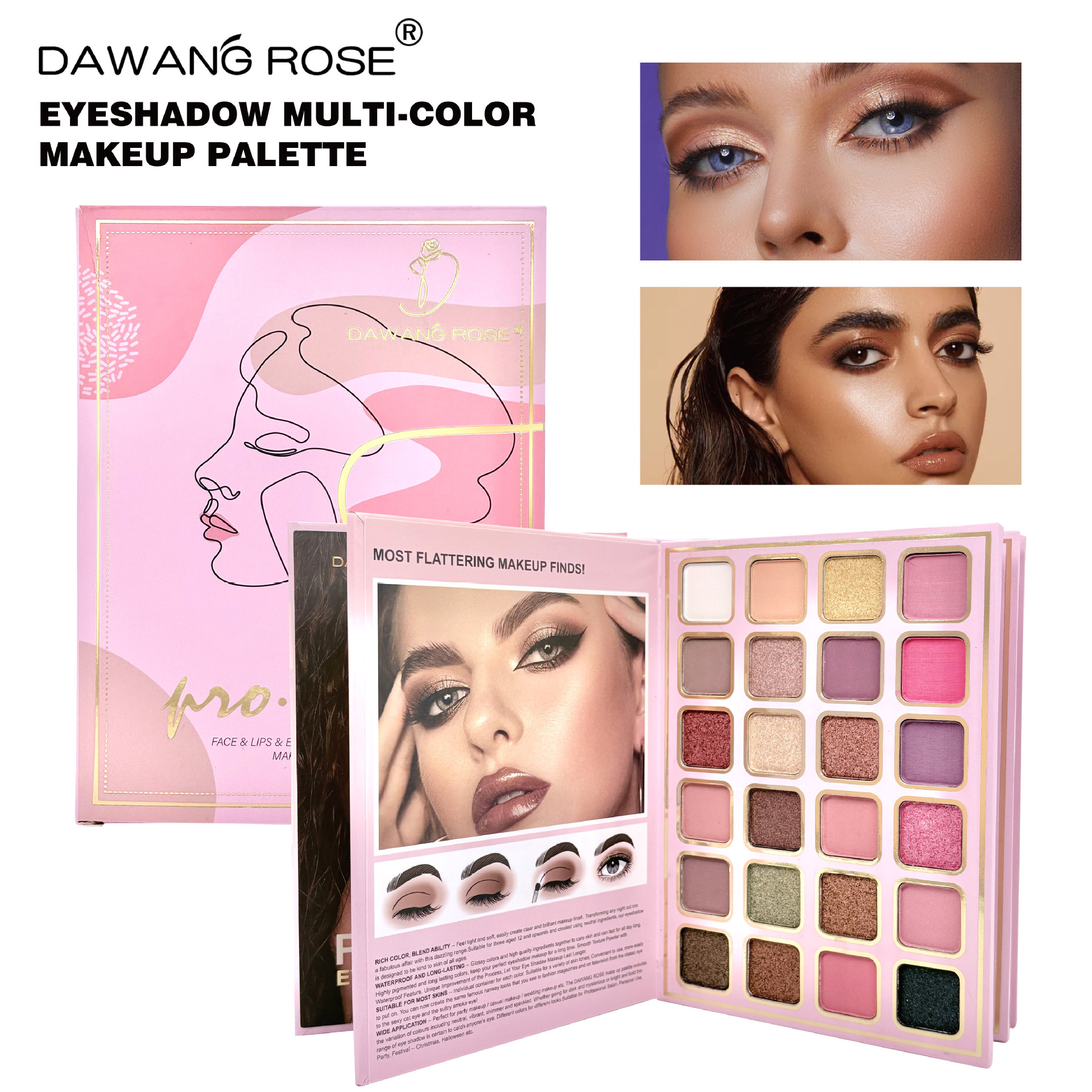 Exclusive Five Layer Eyeshadow Palette Multi Purpose Gold Foil Makeup Book For Beauty And Cosmetics Stage Specific_voghion.com