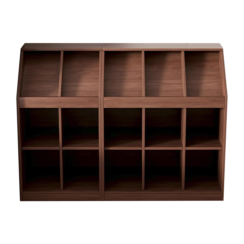 Estante de libros estante de almacenamiento estante de piso bajo conjunto de armario de biblioteca calificado armario de almacenamiento armario de exhibición integrado contra la pared para el hogar