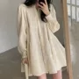 韩国翻领气质春季连衣裙