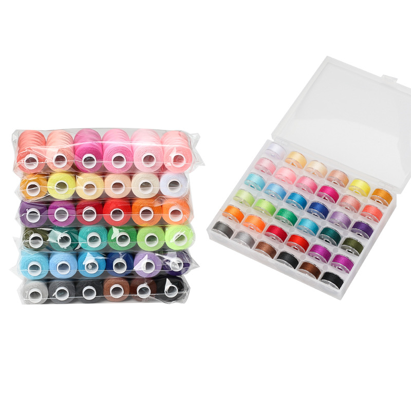 Juego de Hilos de Coser 402 y Bobinas de 36 Colores 400 Yardas de Poliéster para Costura Manual
